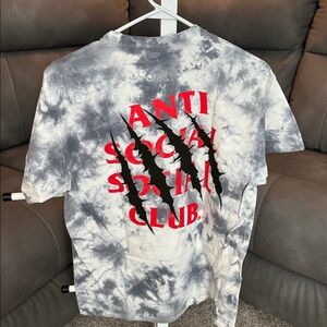 Anti Social Social Club Gray Tie-Dye Short Sleeve Tee
